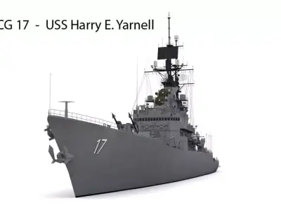 CG 17  -  USS Harry E Yarnell Low-poly 3D model