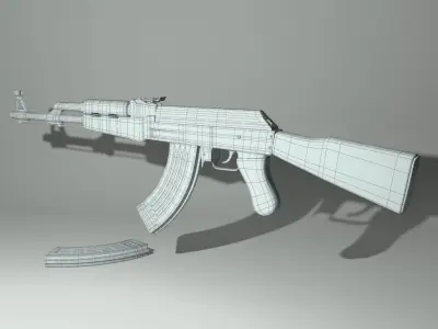 Ak-47 rifle 3D model order