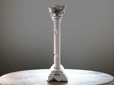 Greek Phone Stand 3D Print 3D print model