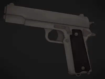 Adventurous - Colt Pistol - Rigged and Animated Low-poly 3D model