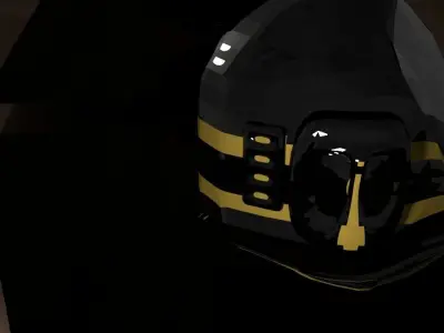 Sci-Fi Low Poly GameReady Helmet 3D Model Low-poly 3D model