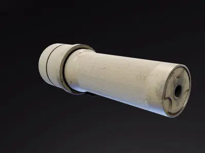 Mini PBS1 suppressor Low-poly 3D model