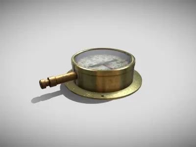 Steampunk Gauge 3D model
