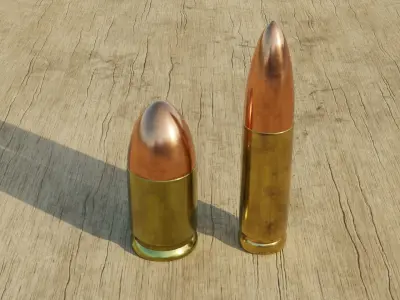 Bullet 3D models Low-poly 3D model
