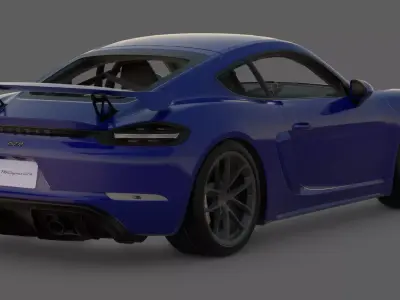 2020 Porsche 718 Cayman GT4 3D Model  Mid-Engine Track Weapon 3D model