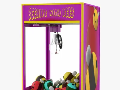 Claw Vending Machine with Toys 3D model