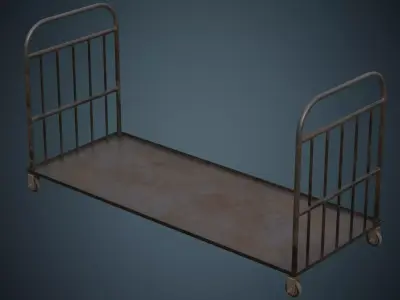 Transport Trolley 1B Low-poly 3D model