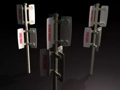 X Wind Turbine 3D model