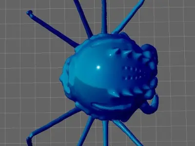 Double-sided spider 3D print model