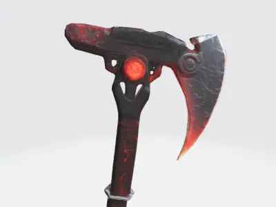 Cybernetic axe 3D model