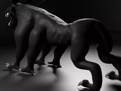 Thanator 3D Model cat Free low-poly 3D model
