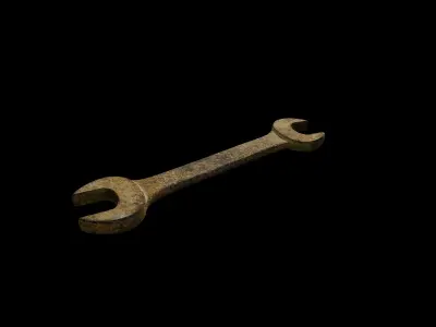 Anydrafts Rusty wrench 01 Low-poly 3D model