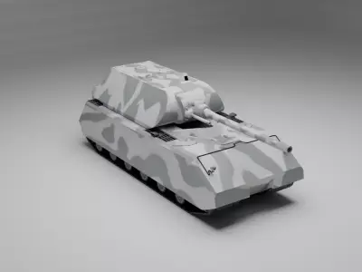 Panzer VIII Maus German Heavy Tank 3D model