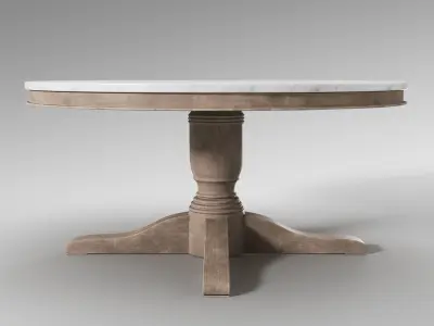 Pottery Barn - Alexandra 39inch Round Marble Coffee Table 3D model
