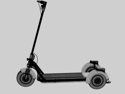 3 WHEELER SKATE SCOOTER 3D print model by bhaktaadcn