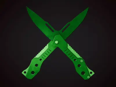 Knife 4 F Low-poly 3D model