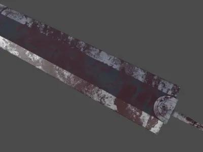 Dragonslayer sword Low-poly 3D model