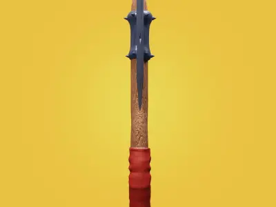 Epic Ax of Evil Low-Poly Ready Game Free low-poly 3D model