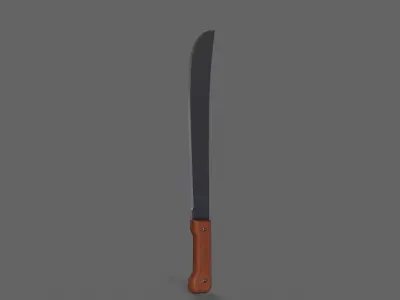 PBR Machete V2b Low-poly 3D model
