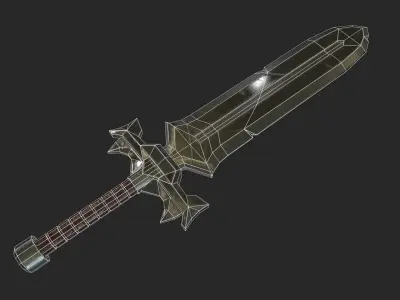 Medieval sworld 1 Low-poly 3D model