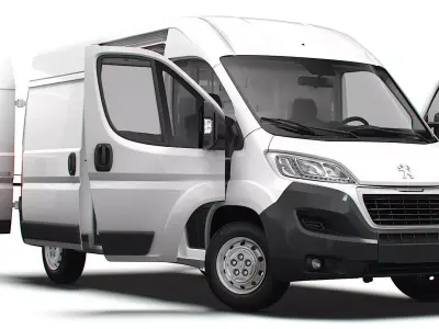 Peugeot Boxer Van L2H2 HQ Interior 2023 3D model