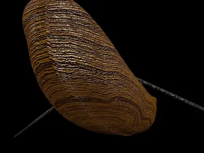 Old Rowboat Low-poly 3D model