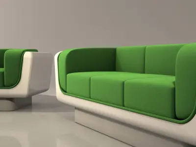 Retro Furniture 3D model