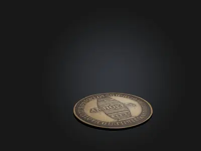 Antique Coin Collection Low-poly 3D model