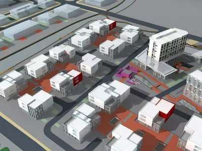 Architecture city 3D model 11