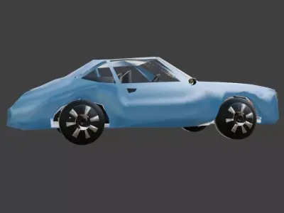 Low Poly City Car GAME READY Low-poly 3D model