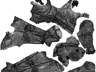 Basics0054 - A set containing 7 models of male adults driving 3D model