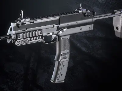 PM-70 SMG Low-poly 3D model