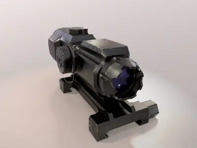 Leupold Mark4 Hamr Scope Low-poly 3D model