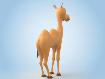 Camel cartoon 3D model