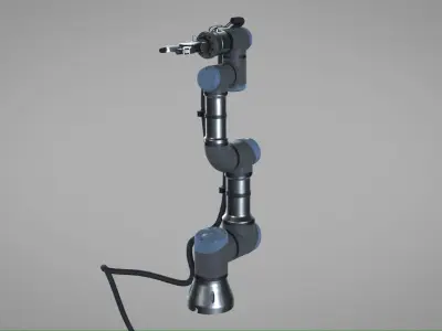 UR Industrial Robot Rigged Low-poly 3D model