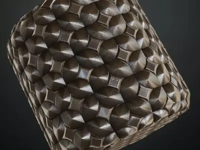 Metal Sci-Fi Panels Geometric PBR Seamless Texture