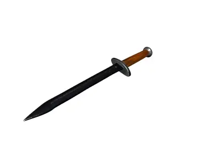 Simple Fantasy Sword Game Asset Low-poly 3D model
