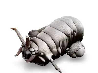 Fantasy Caterpillar Creature 3D Model Low-poly 3D model