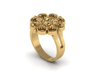 Flower Ring Design For Women  3D print model