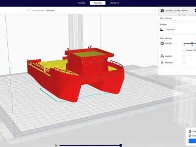 Catamaran Boat 3D print model
