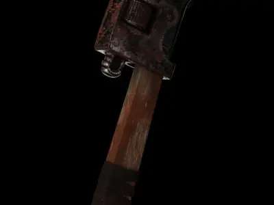 Pipe Wrench Low-poly 3D model