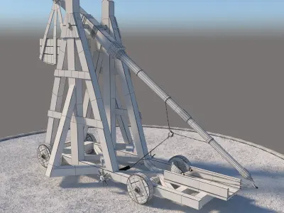 Medieval Catapult 3D model purchase