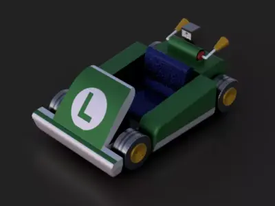 Luigis Kart 3D Model 3D print model by EngrMubashar