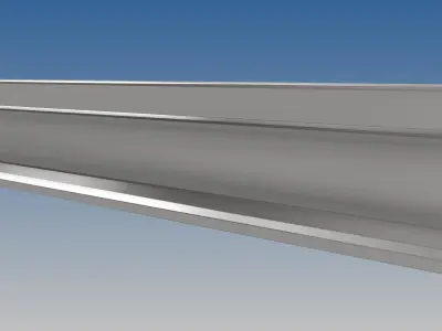 British Standard-EN13674 50E1 rail 3D model