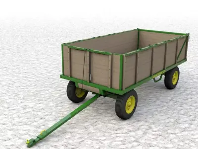 John Deere 1065 Wagon  1966 3D model