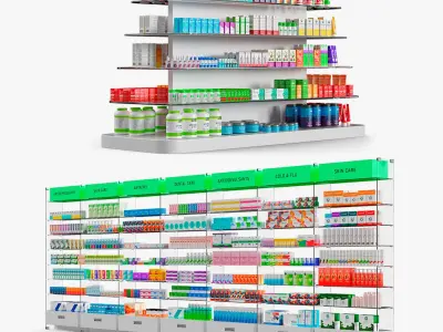  Pharmacy Displays with Pharmacy Products Collection 