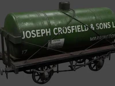 Rail tanker Low-poly 3D model