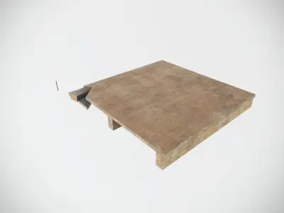 Damaged Wood Pallet Low-poly 3D model