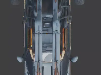 Cyberpunk Industrial Utility Vehicle 3D Model Low-poly 3D model buy
