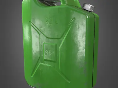 Canister Realistic Low-poly 3D model rusty Low-poly 3D model